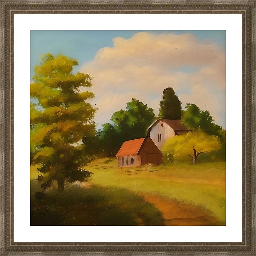 The Little Farm Picture Frame print