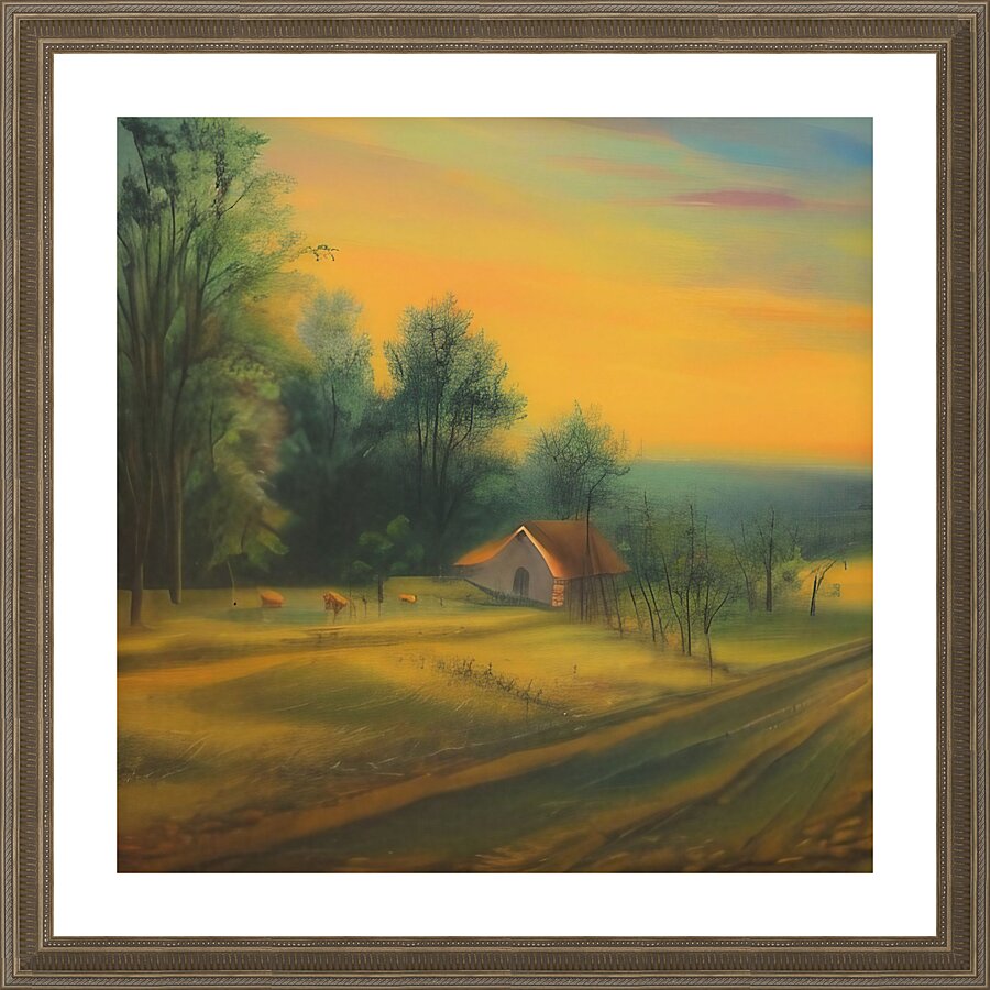 Tranquility. Countryside. Picture Frame print