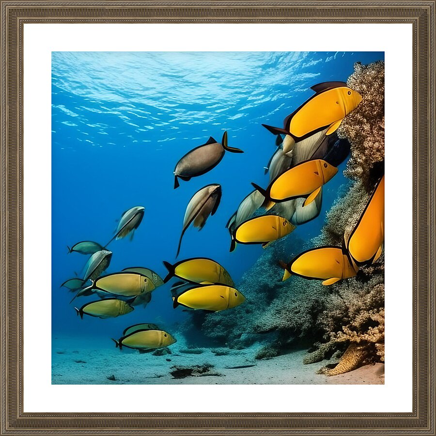 School of Fish.  Picture Frame print