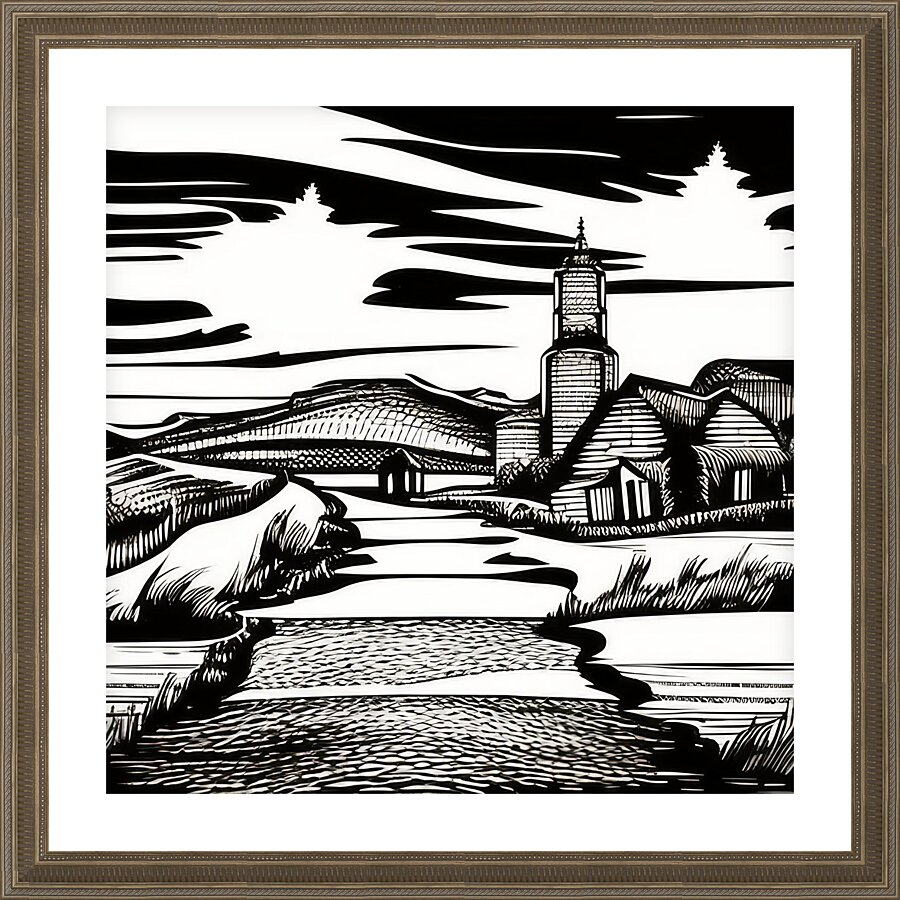The Farm House. Picture Frame print