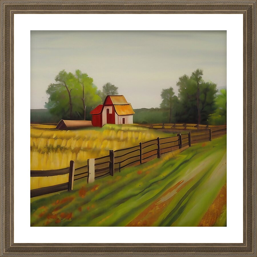 The Rural Oasis. Countryside. Picture Frame print