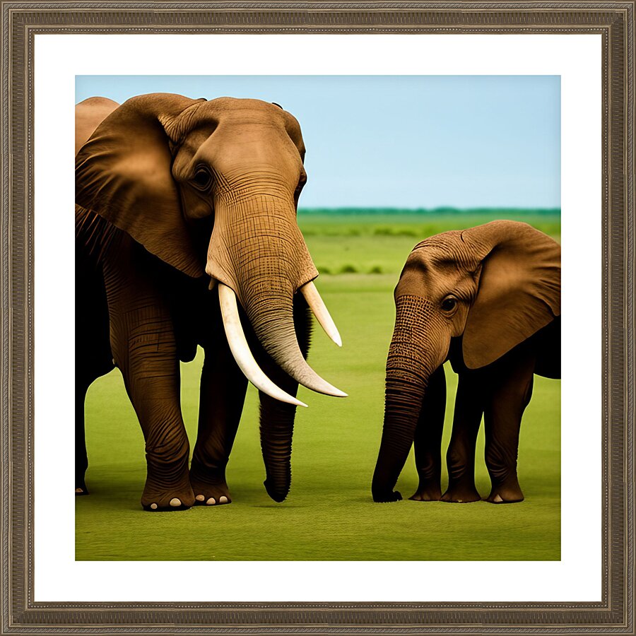Elephant Love.  Picture Frame print