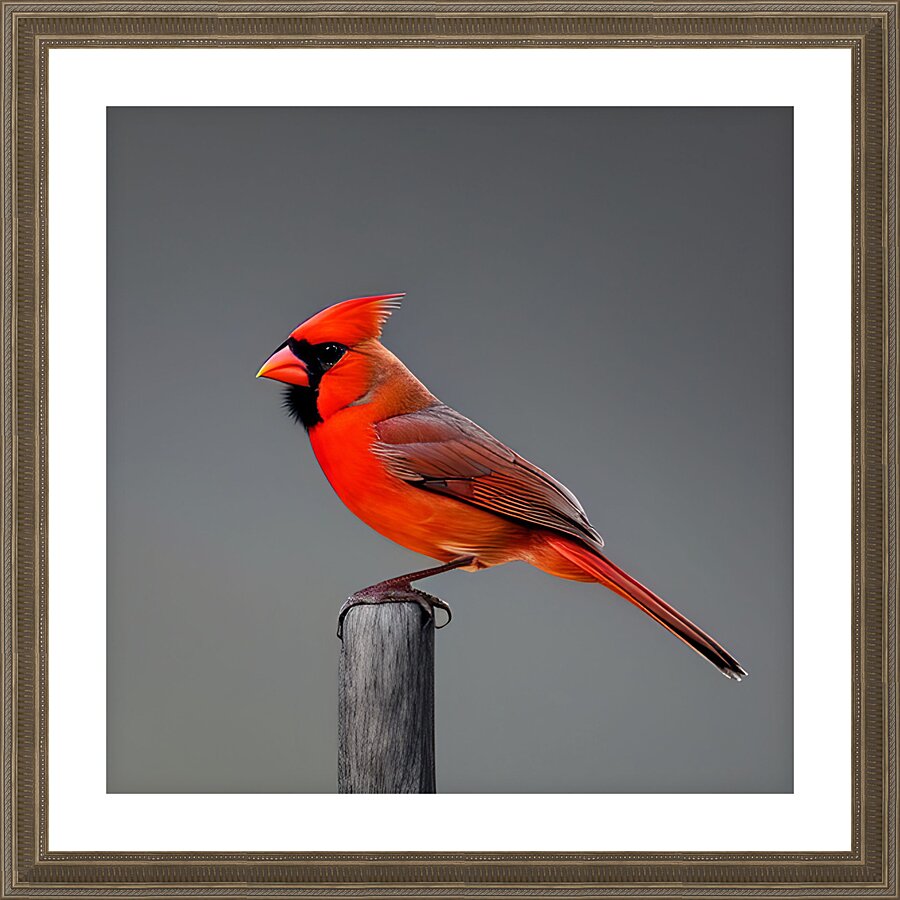 Unamused. Cardinal. Picture Frame print