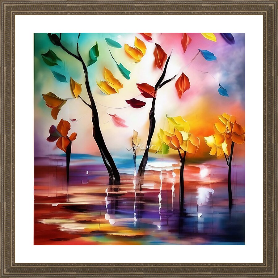 Trees of Manifestation. Abstract. Picture Frame print