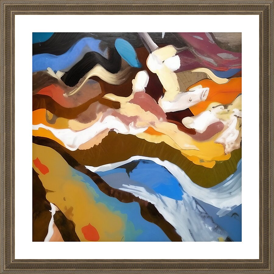 Mountain View. Painting Picture Frame print