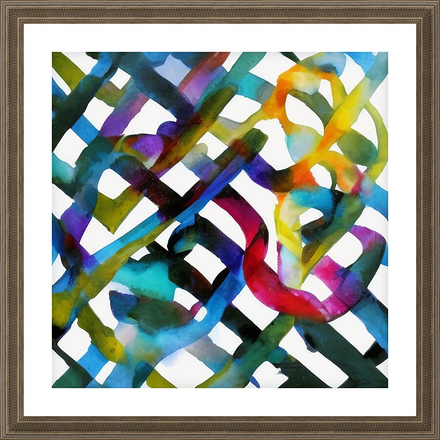 Criss Cross. Abstract. Picture Frame print