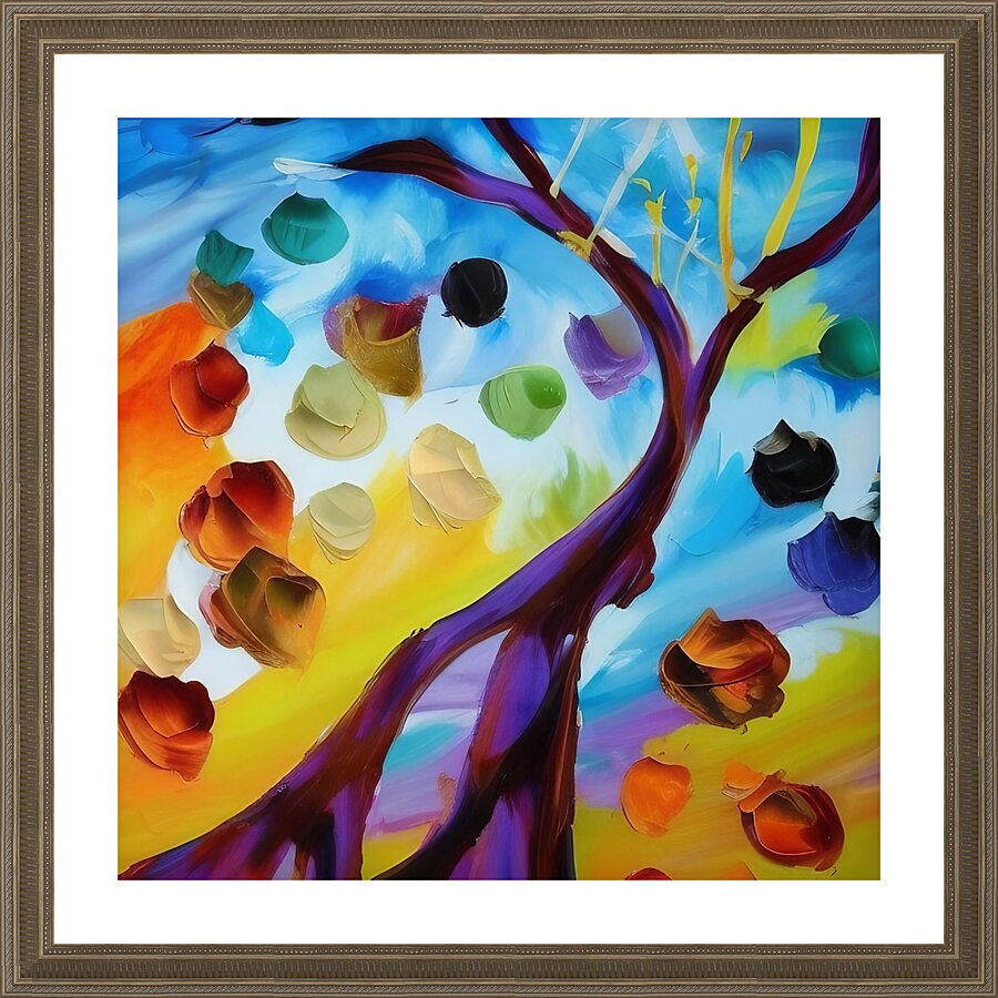 Tree of Fruit. Abstract. Picture Frame print