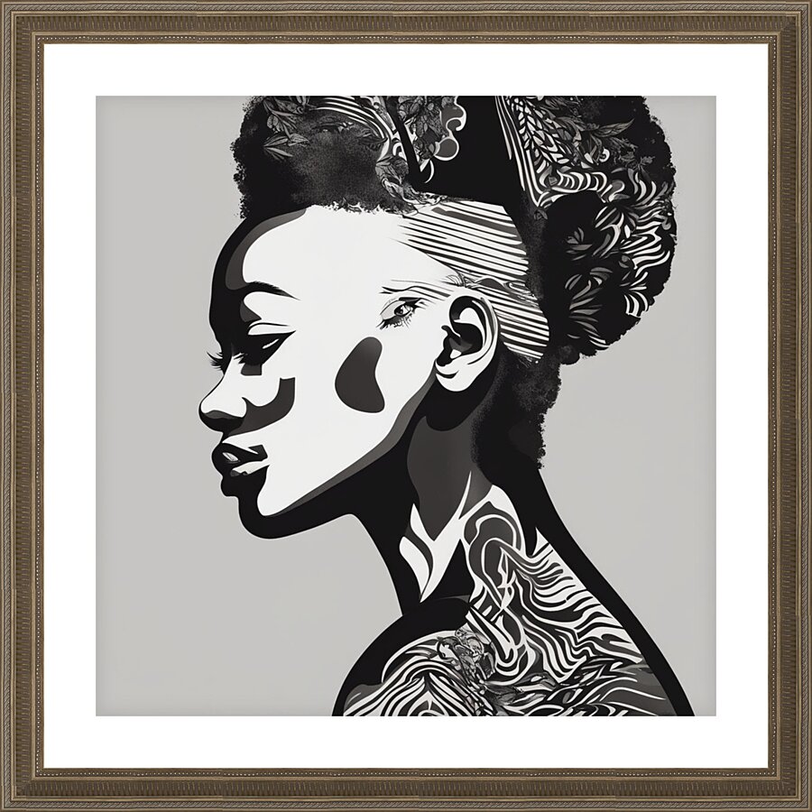 Silhouette of Strength Collection 1 - The Artful Mane 3 Impression et Cadre photo