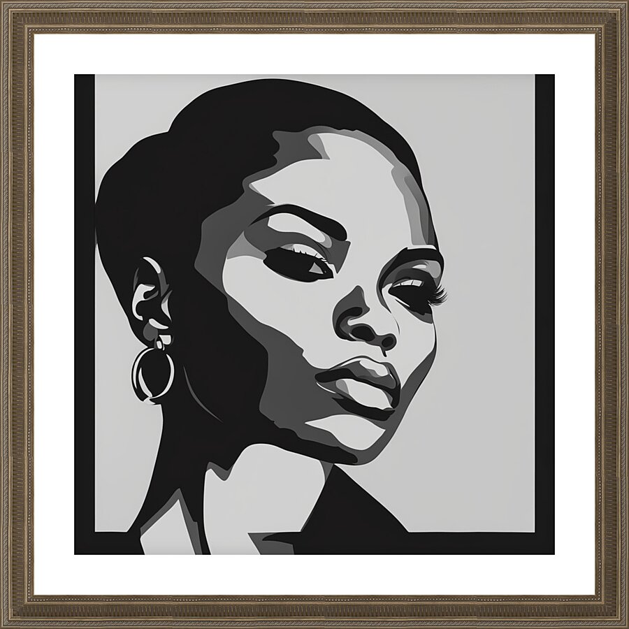 Silhouette of Strength Collection 1 - The Artful Mane 4 Picture Frame print