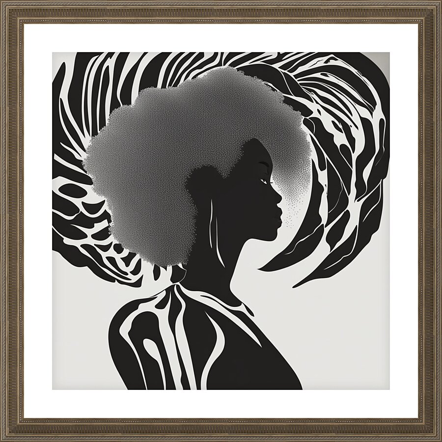 Silhouette of Strength Collection 1 - The Artful Mane 8 Picture Frame print