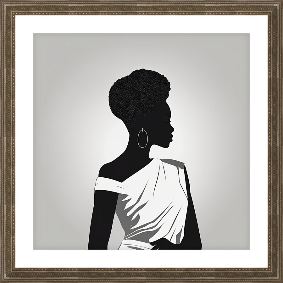 Silhouette of Strength Collection 1 - The Artful Mane 9 Picture Frame print