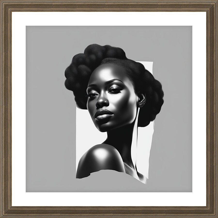 Silhouette of Strength Collection 1 - The Artful Mane 11 Picture Frame print