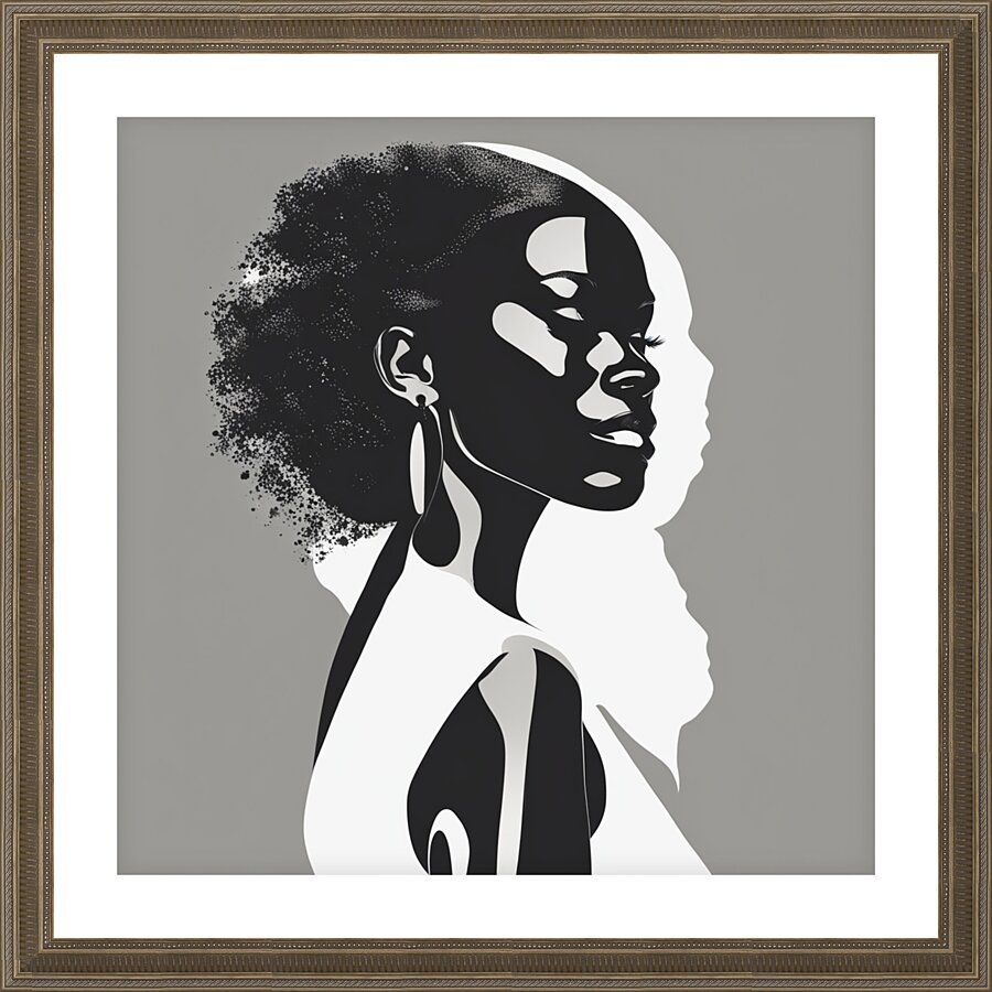 Silhouette of Strength Collection 1 - The Artful Mane 13 Picture Frame print