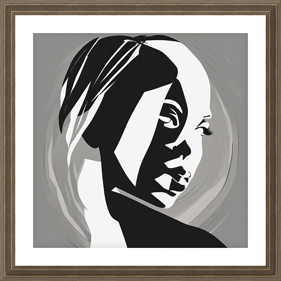 Silhouette of Strength Collection 1 - The Artful Mane 18 Picture Frame print
