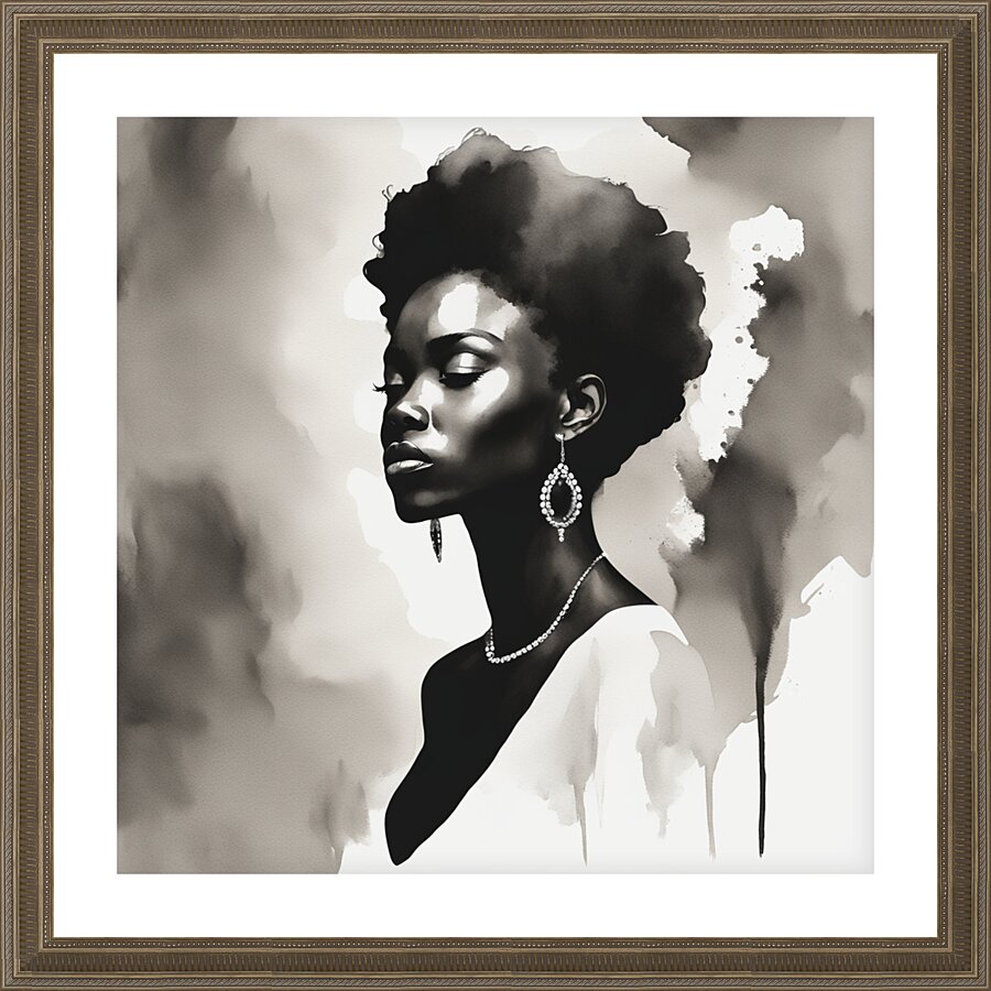 Silhouette of Strength Collection 1 - The Artful Mane 19 Picture Frame print