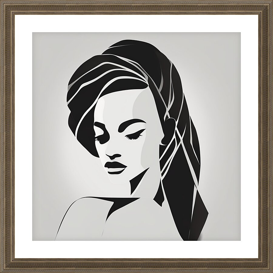 Silhouette of Strength Collection 1 - The Artful Mane 21 Picture Frame print