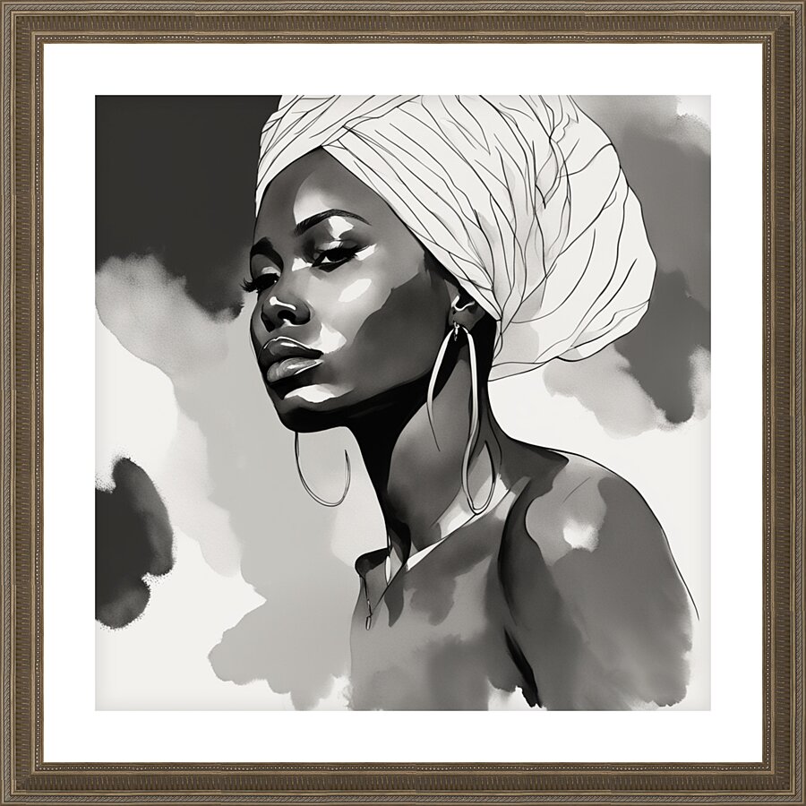 Silhouette of Strength Collection 1 - The Artful Mane 22 Picture Frame print