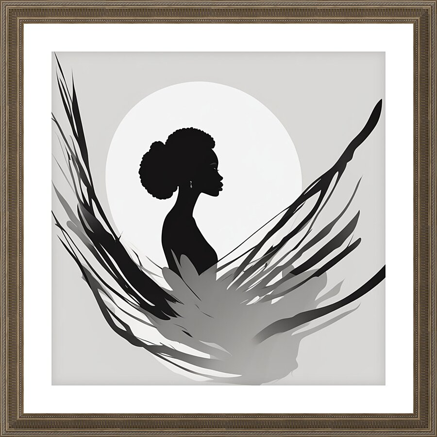 Silhouette of Strength Collection 1 - The Artful Mane 23 Picture Frame print