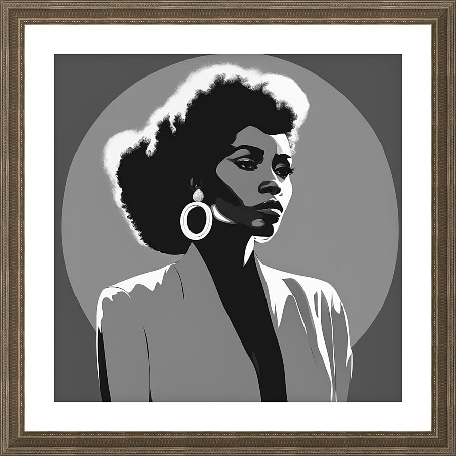 Silhouette of Strength Collection 1 - The Artful Mane 24 Picture Frame print