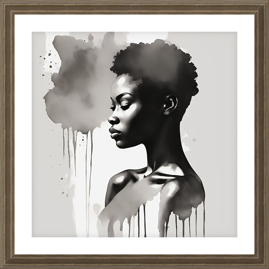 Silhouette of Strength Collection 1 - The Artful Mane 27 Picture Frame print