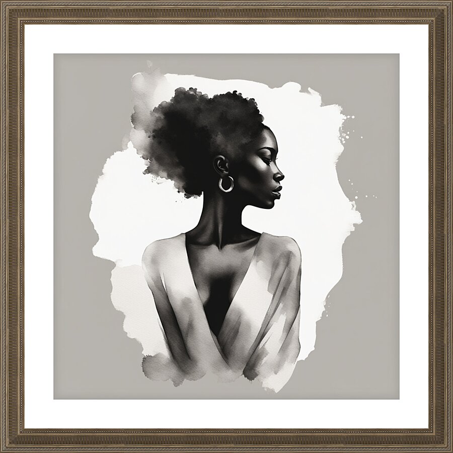 Silhouette of Strength Collection 1 - The Artful Mane 31 Picture Frame print