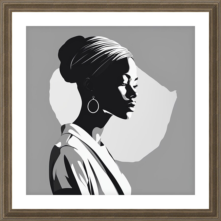 Silhouette of Strength Collection 1 - The Artful Mane 33 Picture Frame print