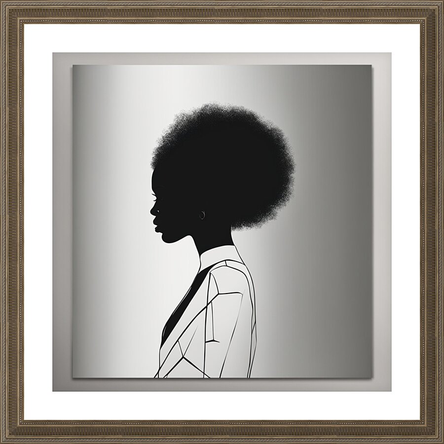 Silhouette of Strength Collection 1 - The Artful Mane 34 Picture Frame print