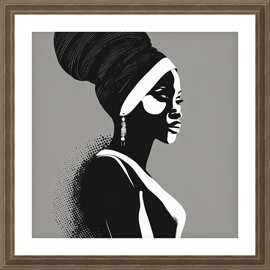 Silhouette of Strength Collection 1 - The Artful Mane 35 Picture Frame print