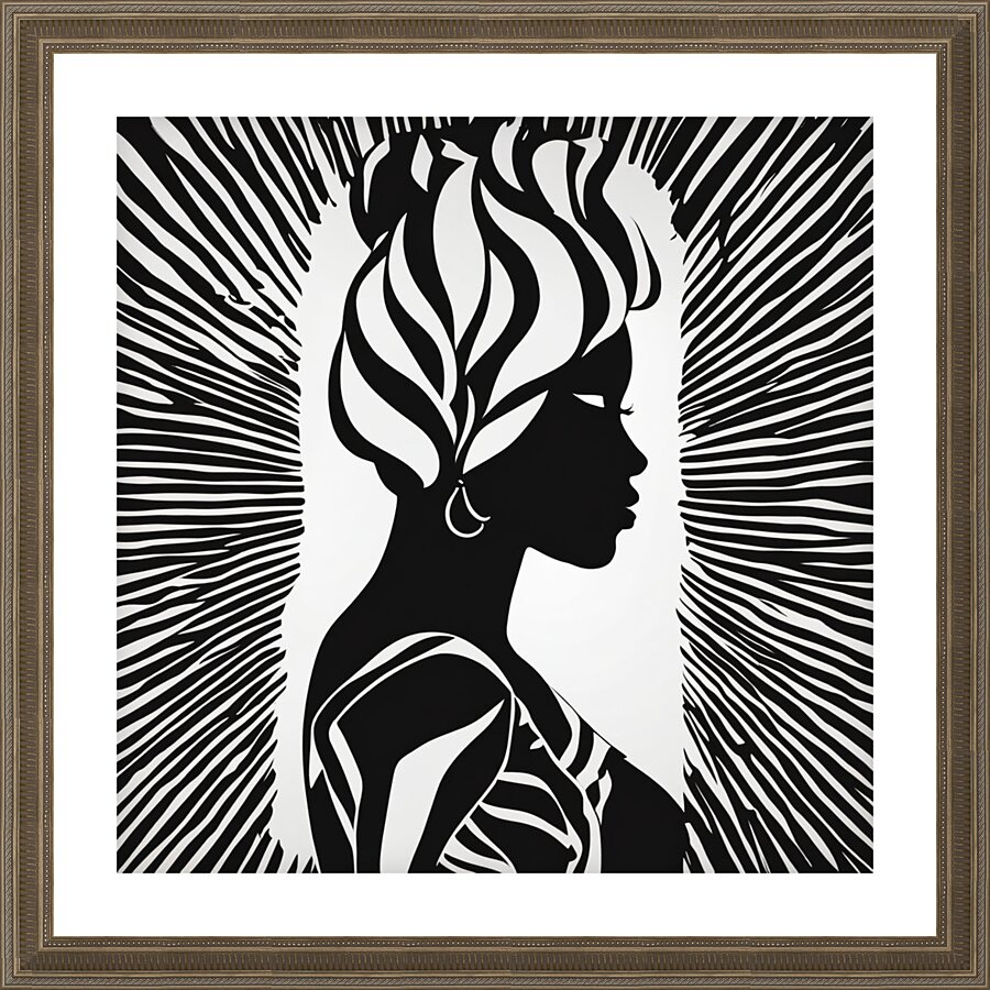 Silhouette of Strength Collection 1 - The Artful Mane 39 Picture Frame print