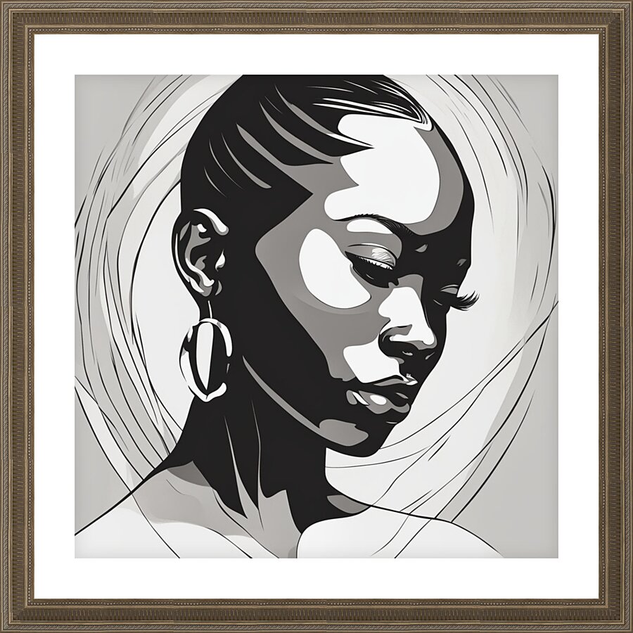 Silhouette of Strength Collection 1 - The Artful Mane 40 Picture Frame print