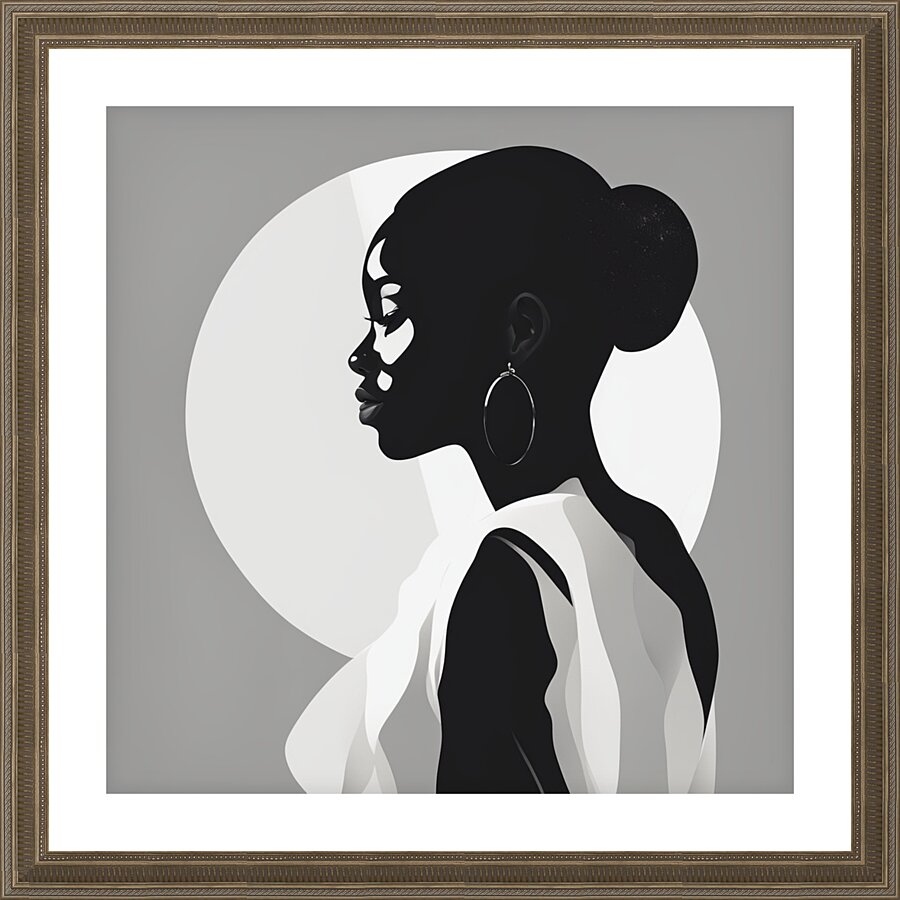 Silhouette of Strength Collection 1 - The Artful Mane 43 Picture Frame print