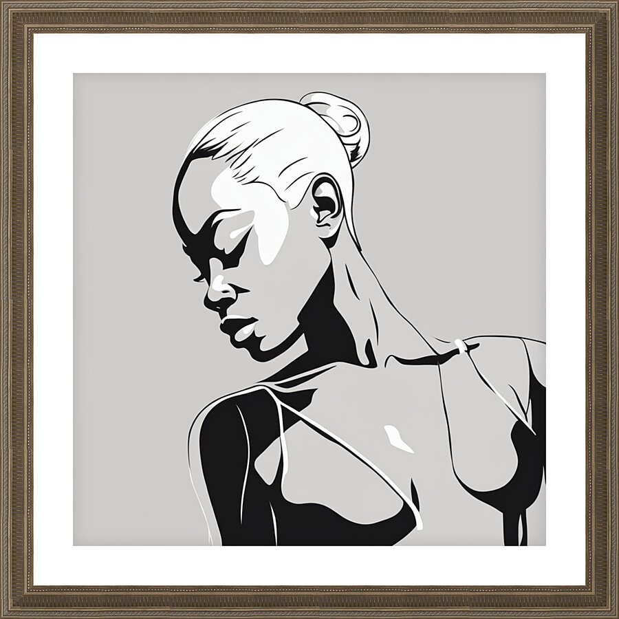 Silhouette of Strength Collection 1 - The Artful Mane 45 Picture Frame print