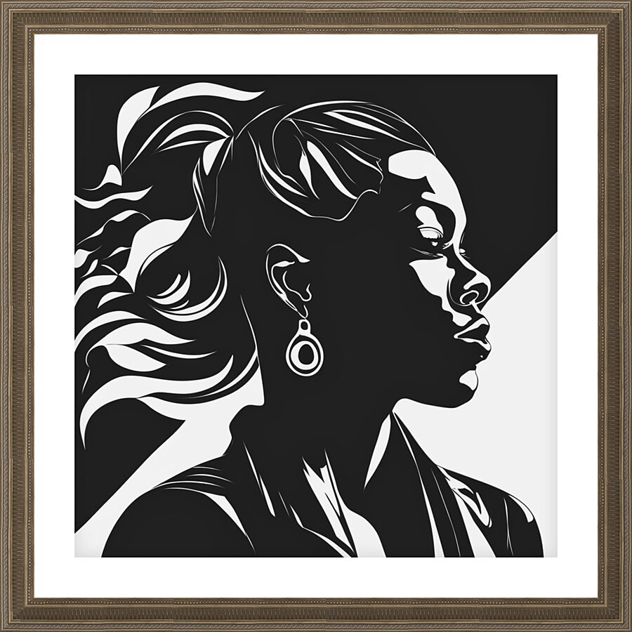 Silhouette of Strength Collection 1 - The Artful Mane 46 Picture Frame print