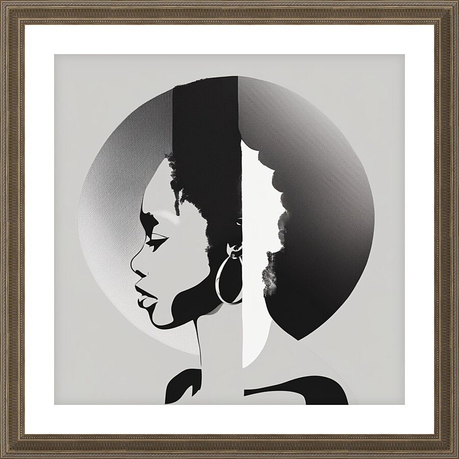 Silhouette of Strength Collection 1 - The Artful Mane 48 Picture Frame print