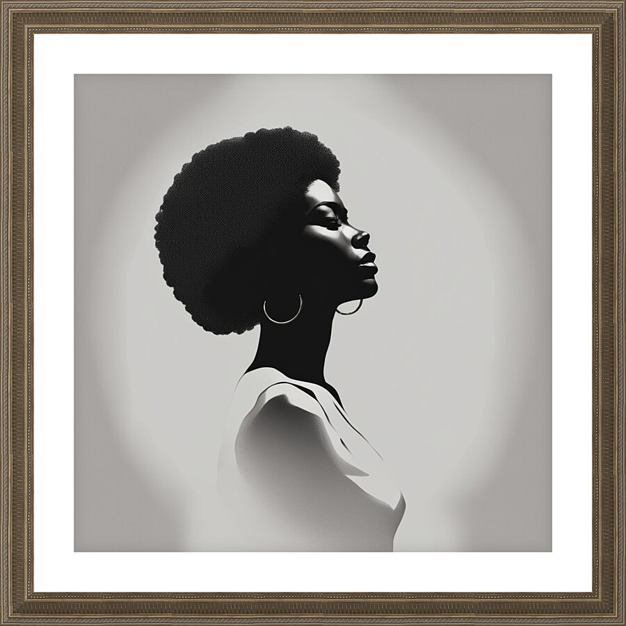 Silhouette of Strength Collection 1 - The Artful Mane 50 Picture Frame print