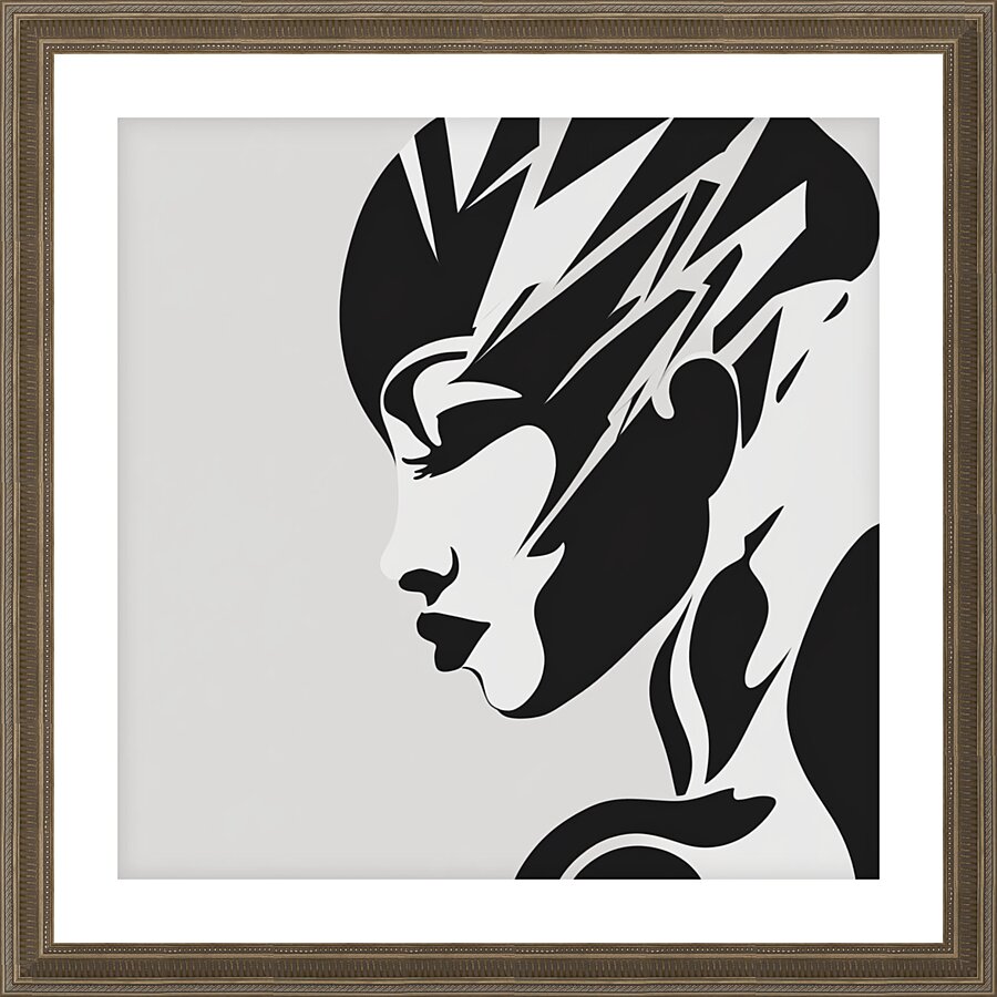 Silhouette of Strength Collection 1 - The Artful Mane 51 Picture Frame print