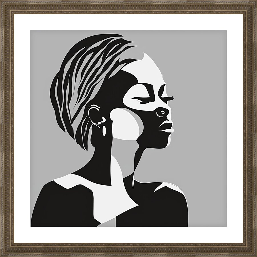Silhouette of Strength Collection 1 - The Artful Mane 52 Picture Frame print