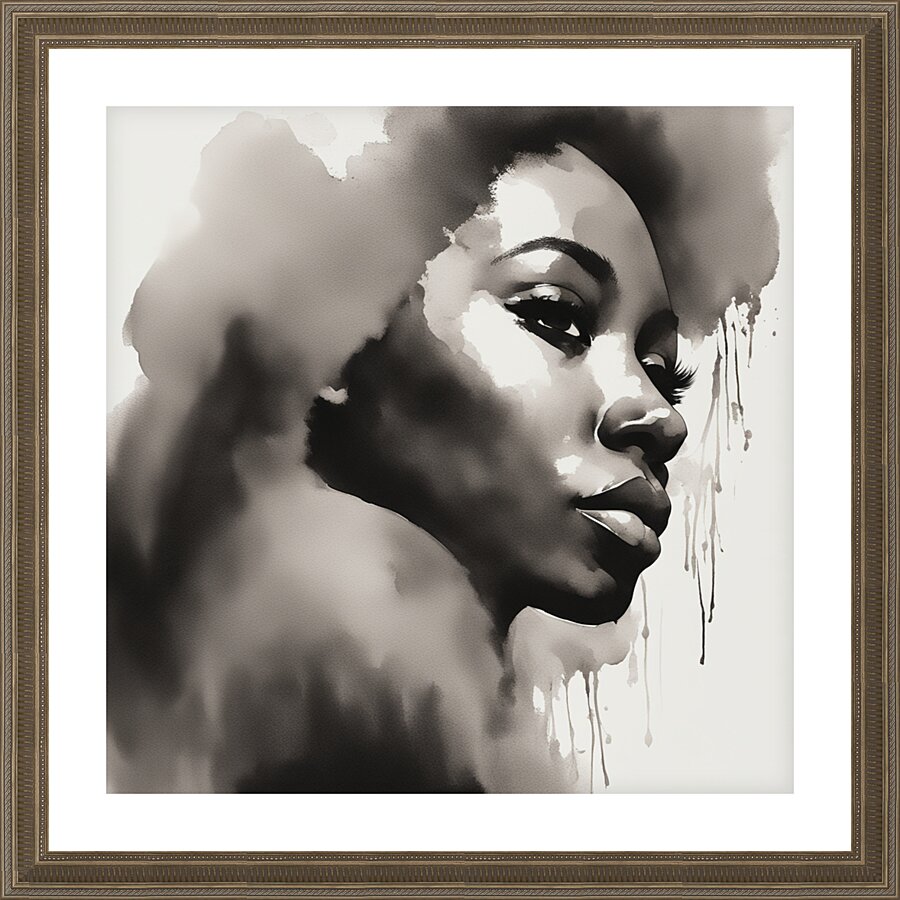 Silhouette of Strength Collection 1 - The Artful Mane 53 Picture Frame print