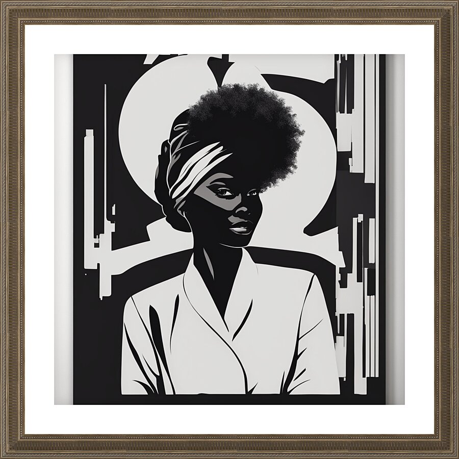 Silhouette of Strength Collection 1 - The Artful Mane 54 Picture Frame print