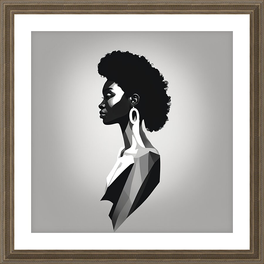 Silhouette of Strength Collection 1 - The Artful Mane 59 Picture Frame print
