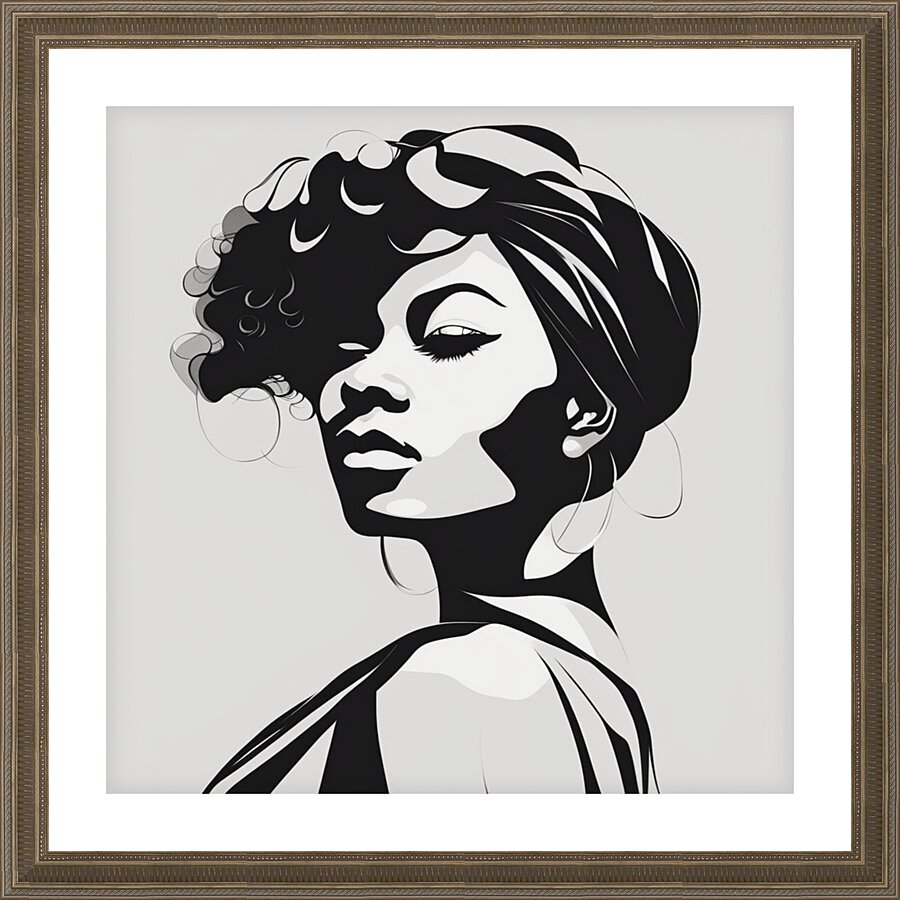 Silhouette of Strength Collection 1 - The Artful Mane 60 Picture Frame print