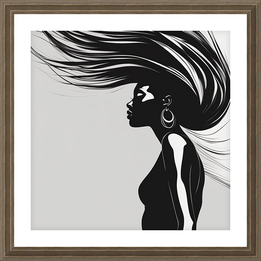 Silhouette of Strength Collection 1 - The Artful Mane 62 Picture Frame print