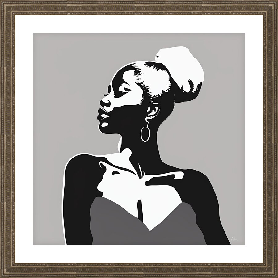 Silhouette of Strength Collection 2 - The Artful Mane 1 Picture Frame print