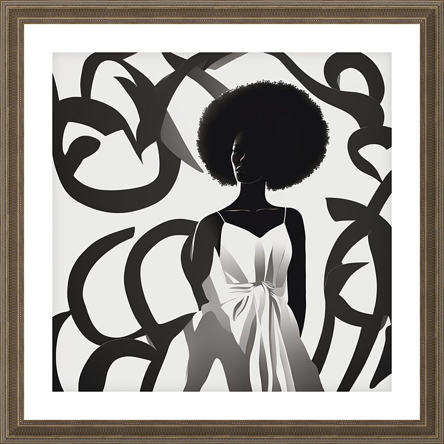 Silhouette of Strength Collection 2 - The Artful Mane 2 Picture Frame print