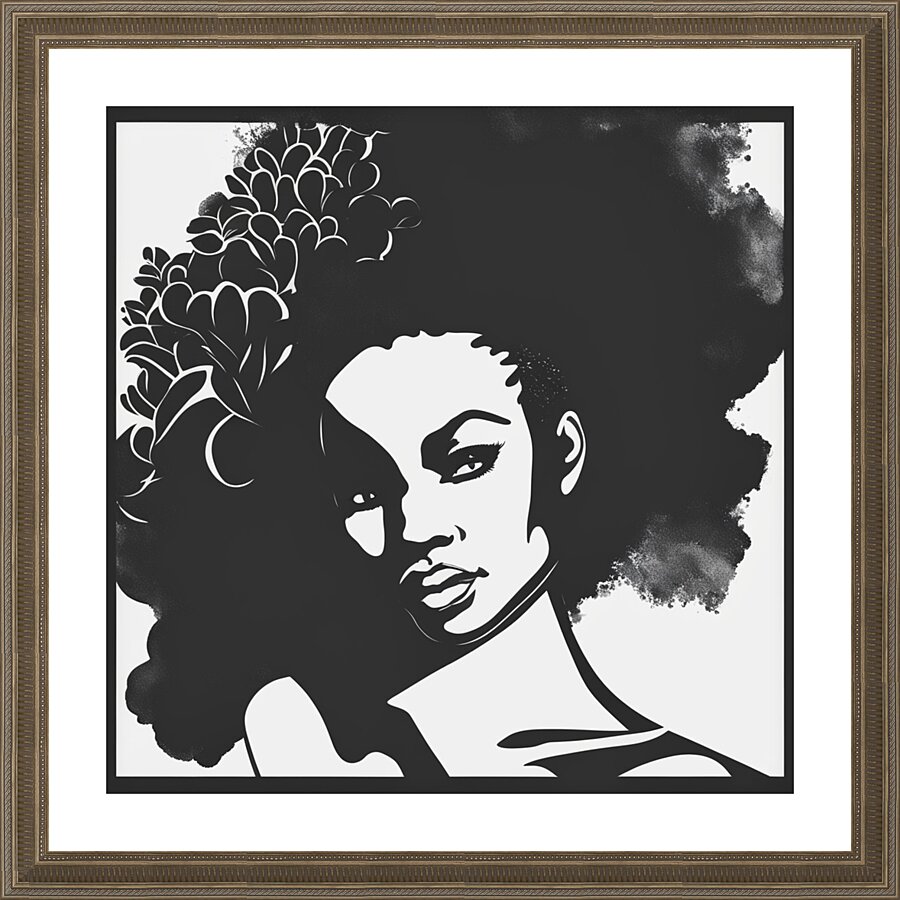 Silhouette of Strength Collection 2 - The Artful Mane 3 Picture Frame print