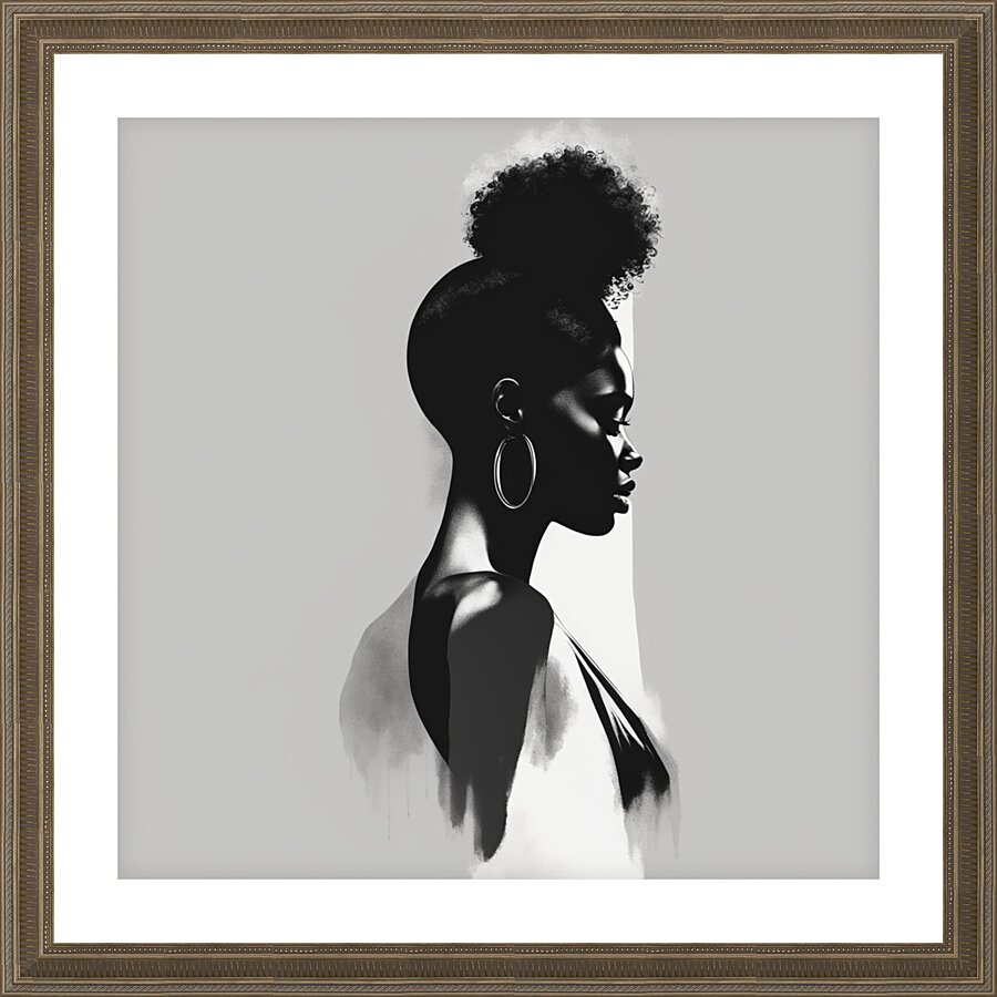 Silhouette of Strength Collection 2 - The Artful Mane 13 Picture Frame print