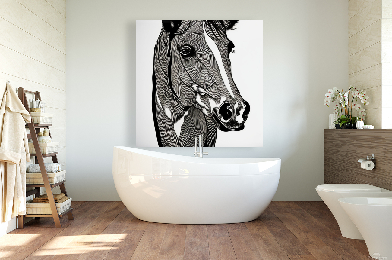 Claire. Horse. Line Art. Reproduction