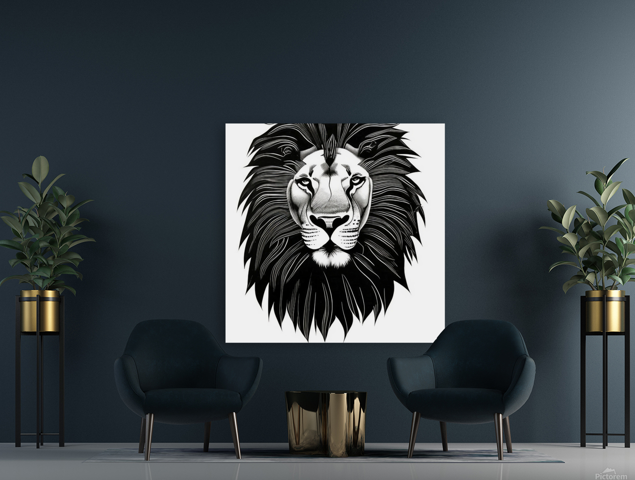 Leo. Horse. Line Art. Reproduction