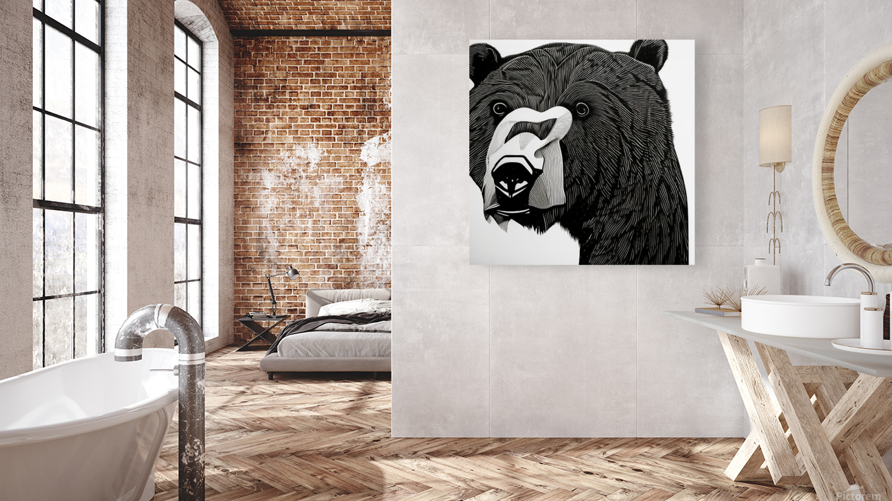 The Bear. Line Art. Reproduction