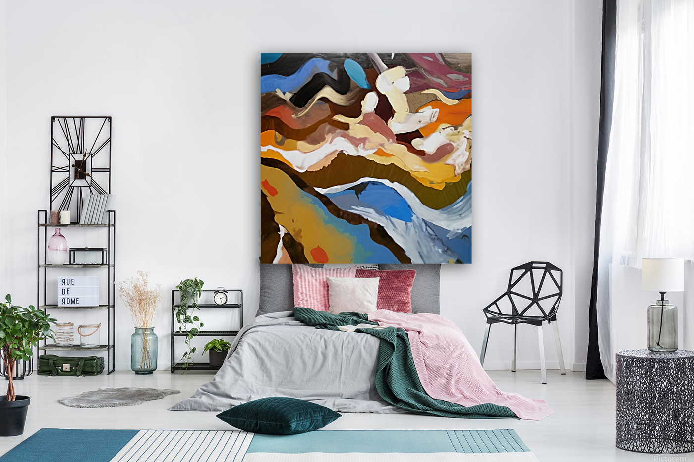 Mountain View. Painting Reproduction